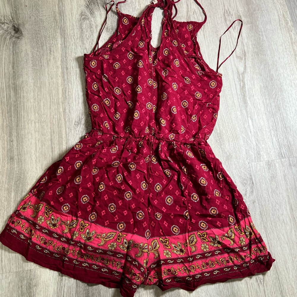 Floral Red Jumpsuit